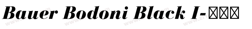 Bauer Bodoni Black I字体转换